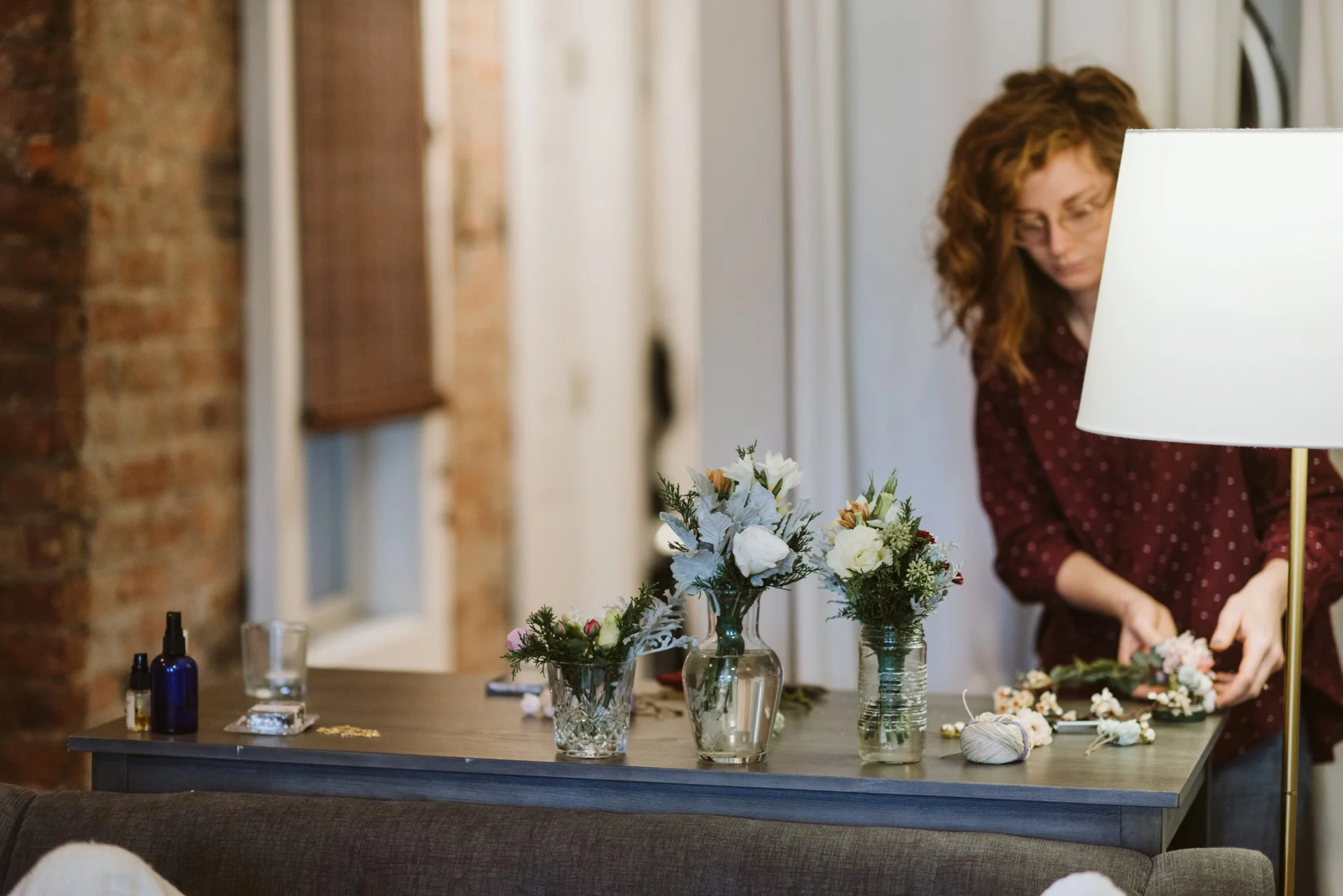 Jackie, working her flower magic.