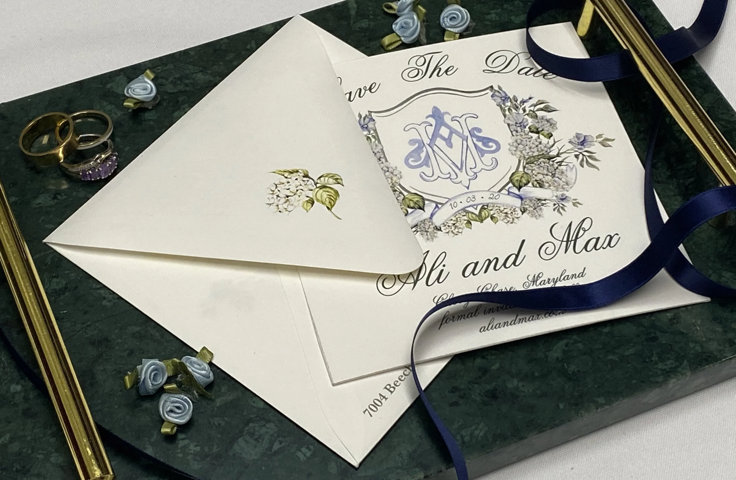 Hydrangea Save the Date