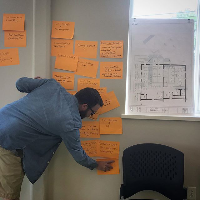 Design charrette for the #fullbarrelcoop brewery and taproom kicks off with “Yes, and...” exercise.
#vtbeer #iheartcoops