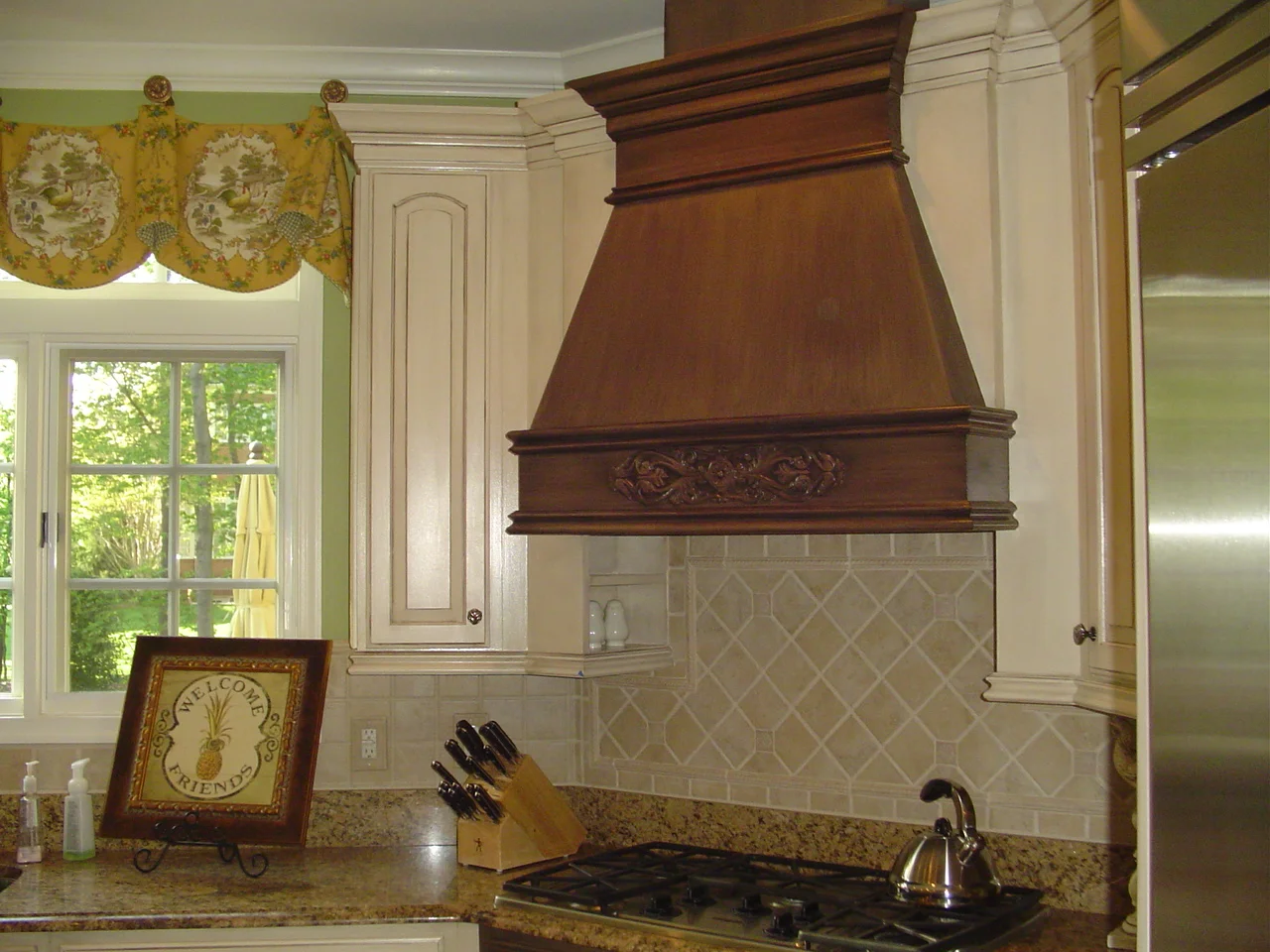 Custom glazed two tone cabinetry photo 2