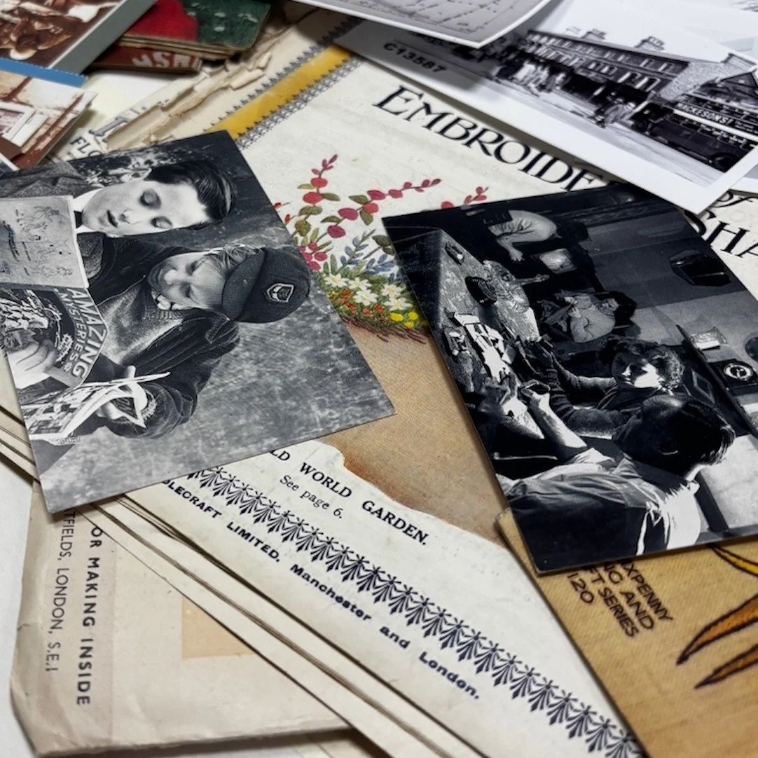 Lovely to be working on the 20,000 Women Zine Project with @cheshire_archives_women at Leighton Hospital in Crewe. We gather to share stories and represent those stories through collage. These will eventually form a publication which will go into @ch
