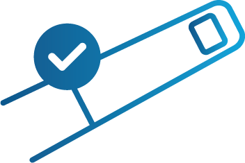 Icon of scanner with checkmark