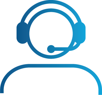 Graphic of a person with a phone headset on.