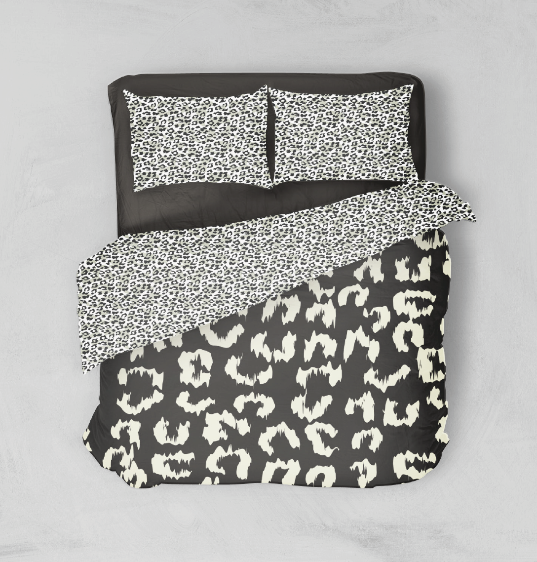 Snow leopard in charcoal