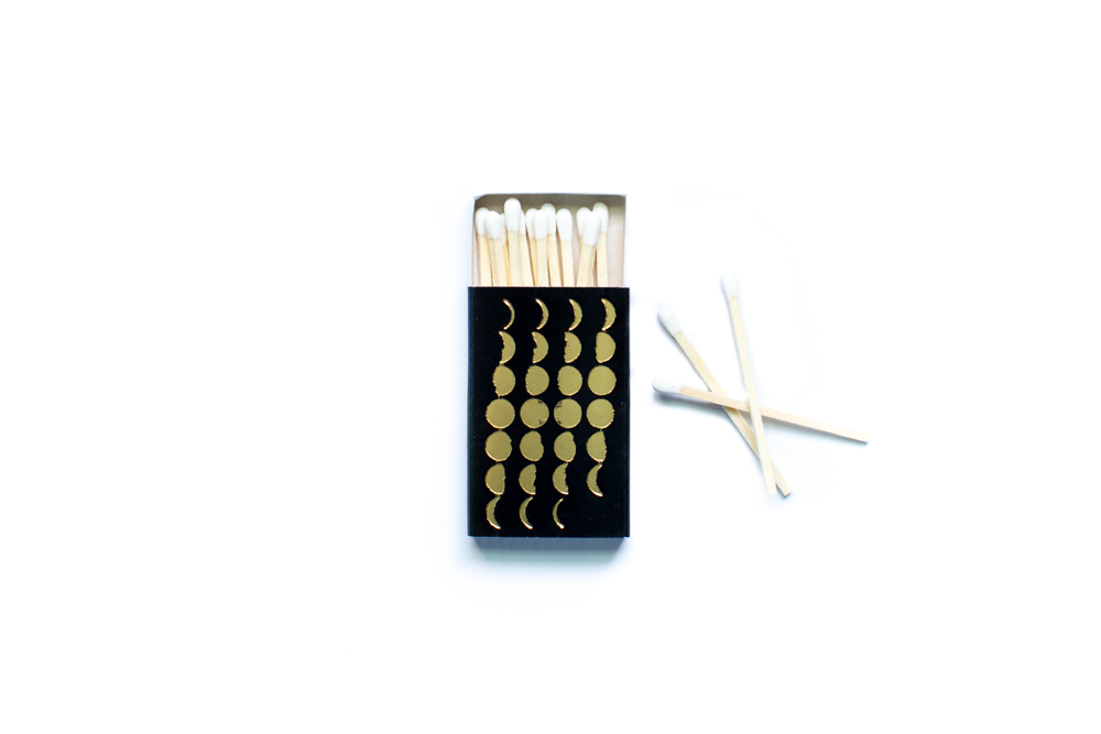 Celestial Matchbox with Moon Phases