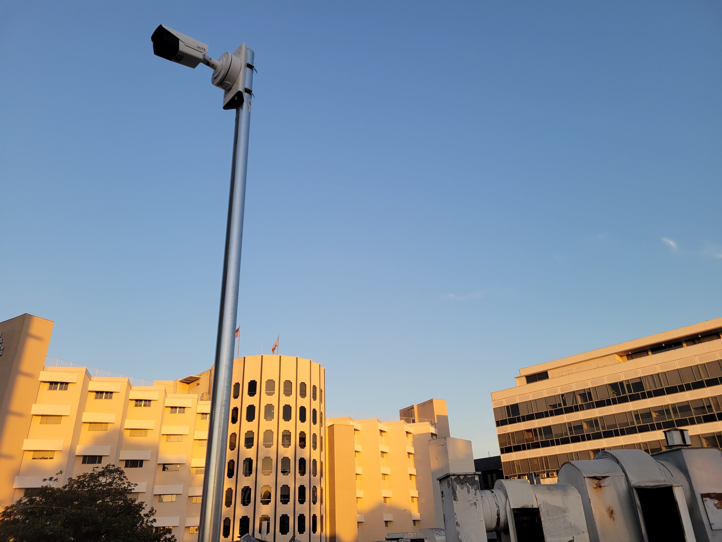 Bullet Camera on Pole Mount