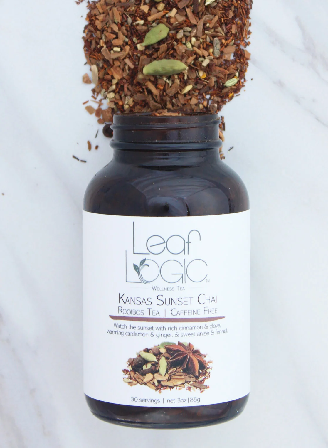 kansas sunset chai rooibos tea leaf logic