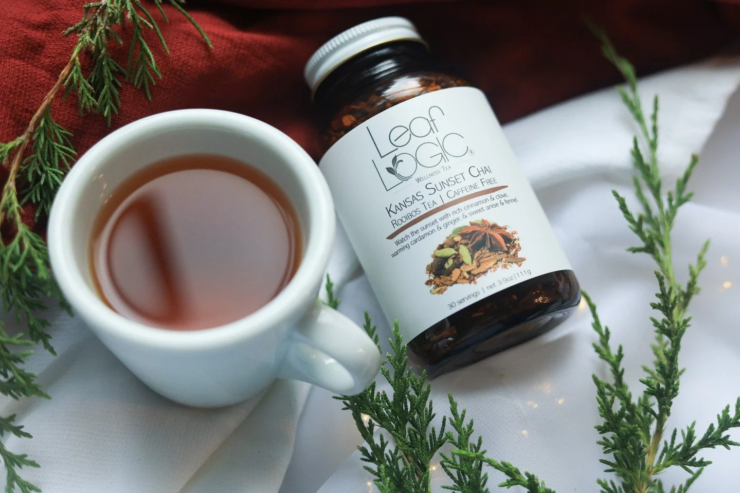 🍂☕ I&rsquo;m so excited for Fall and for Kansas Sunset Chai &mdash; our #1 best seller! The cozy blend of warm spices makes it the perfect tea for crisp autumn days. Who else is ready for chai season? 💛⁠
⁠
#KansasSunsetChai #LeafLogicTea #HelloFall