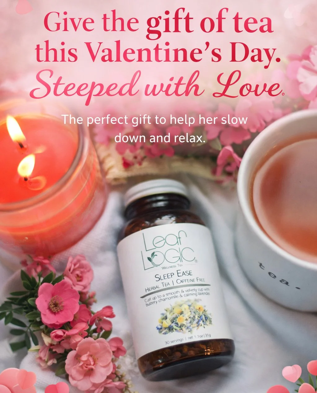 This Valentine&rsquo;s Day, give her a gift that warms from the inside out. Our Sleep Ease Herbal Tea is perfect for slowing down, relaxing, and savoring quiet, cozy moments. 💕⁠
⁠
✨ The perfect way to show care without saying a word.⁠
⁠
#ValentinesD