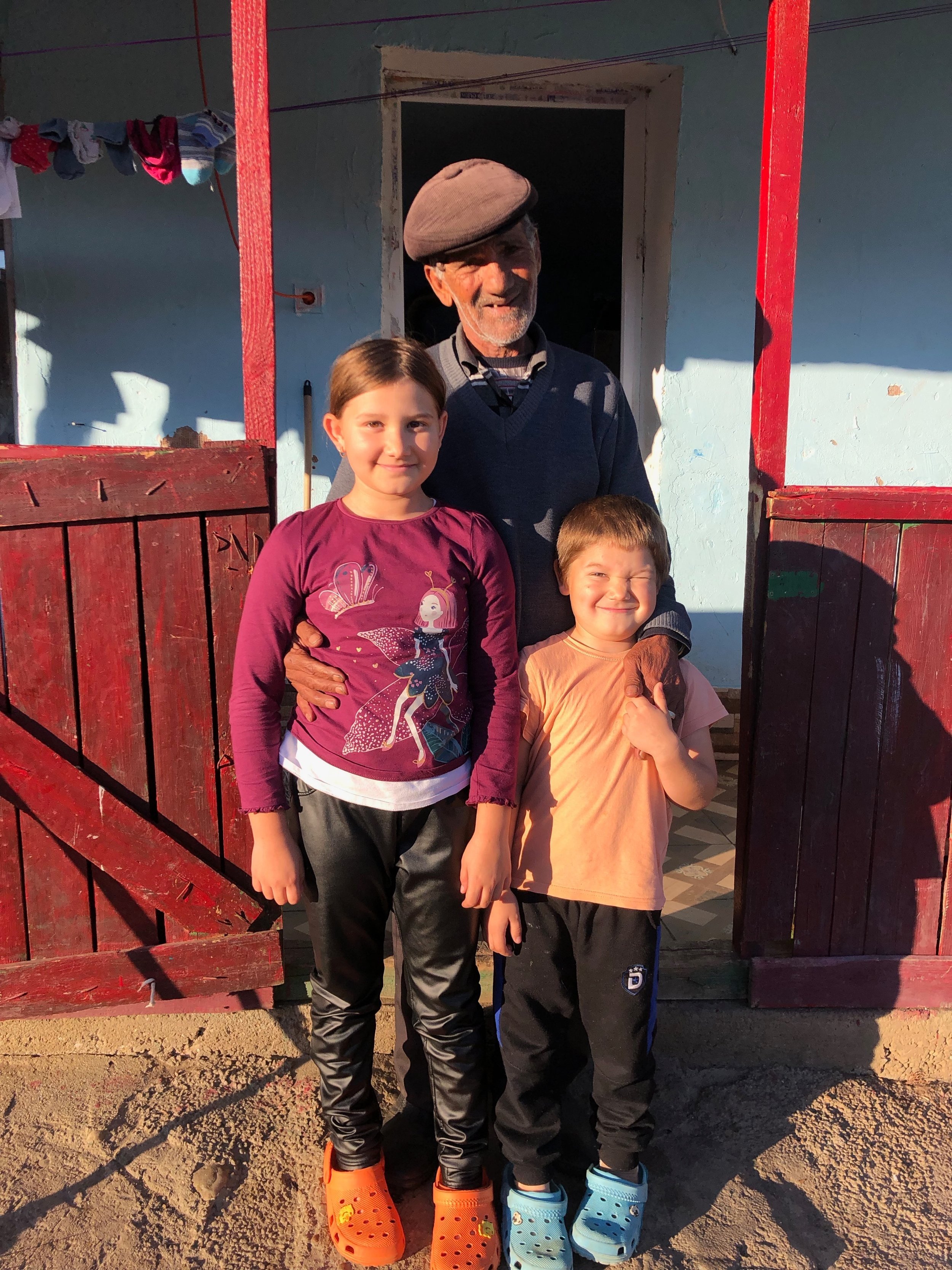 From our visit in October: Nucu with his adorable grandkids!