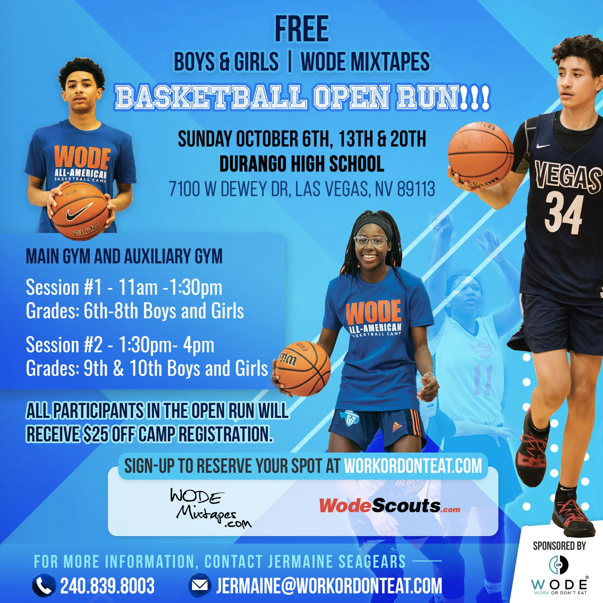 FREE OPEN RUN FOR MS &amp; HS Boys and Girls Players