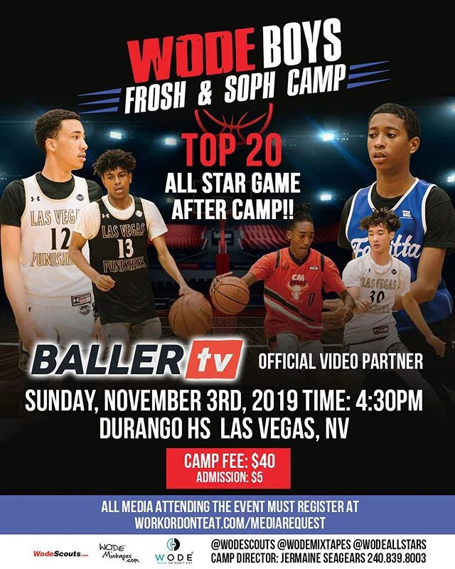 #BreakingNEWS‼️ .
.
Top 20 @wodeallstars Frosh and Soph Game after Camp presented by @workordonteat x @ballertv .
.
Showcasing the top standout players from camp!
.
.
.
Register at WorkOrDontEat.com | @wodemixtapes