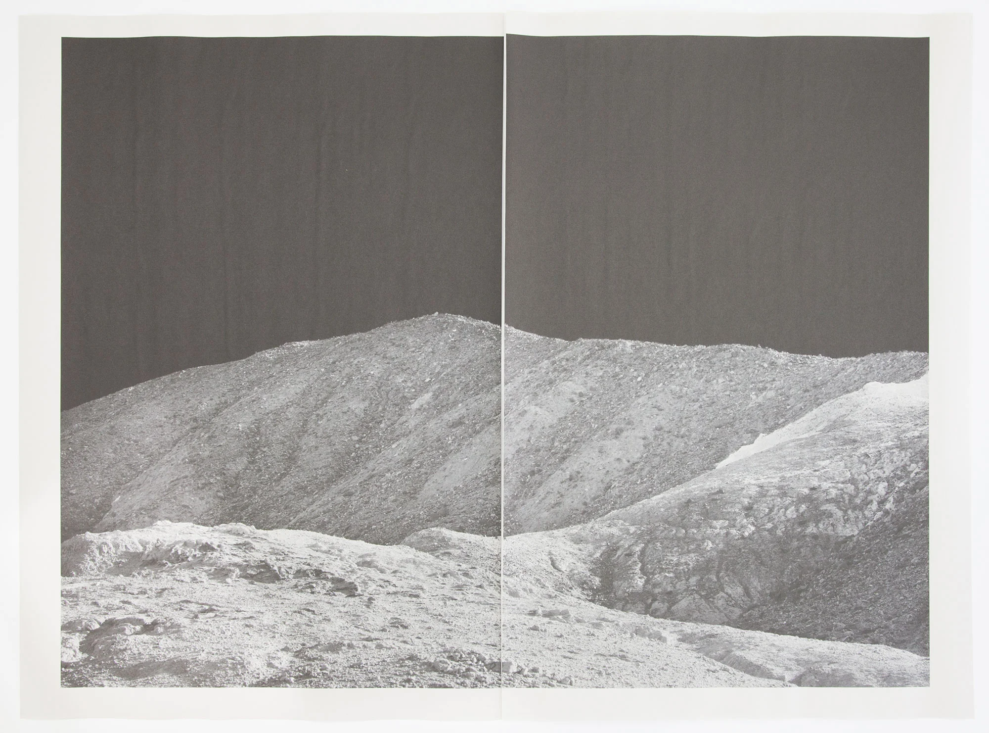 DV_7424 , unique diptych pigment print on newsprint, 36 x 24 inches, 2015