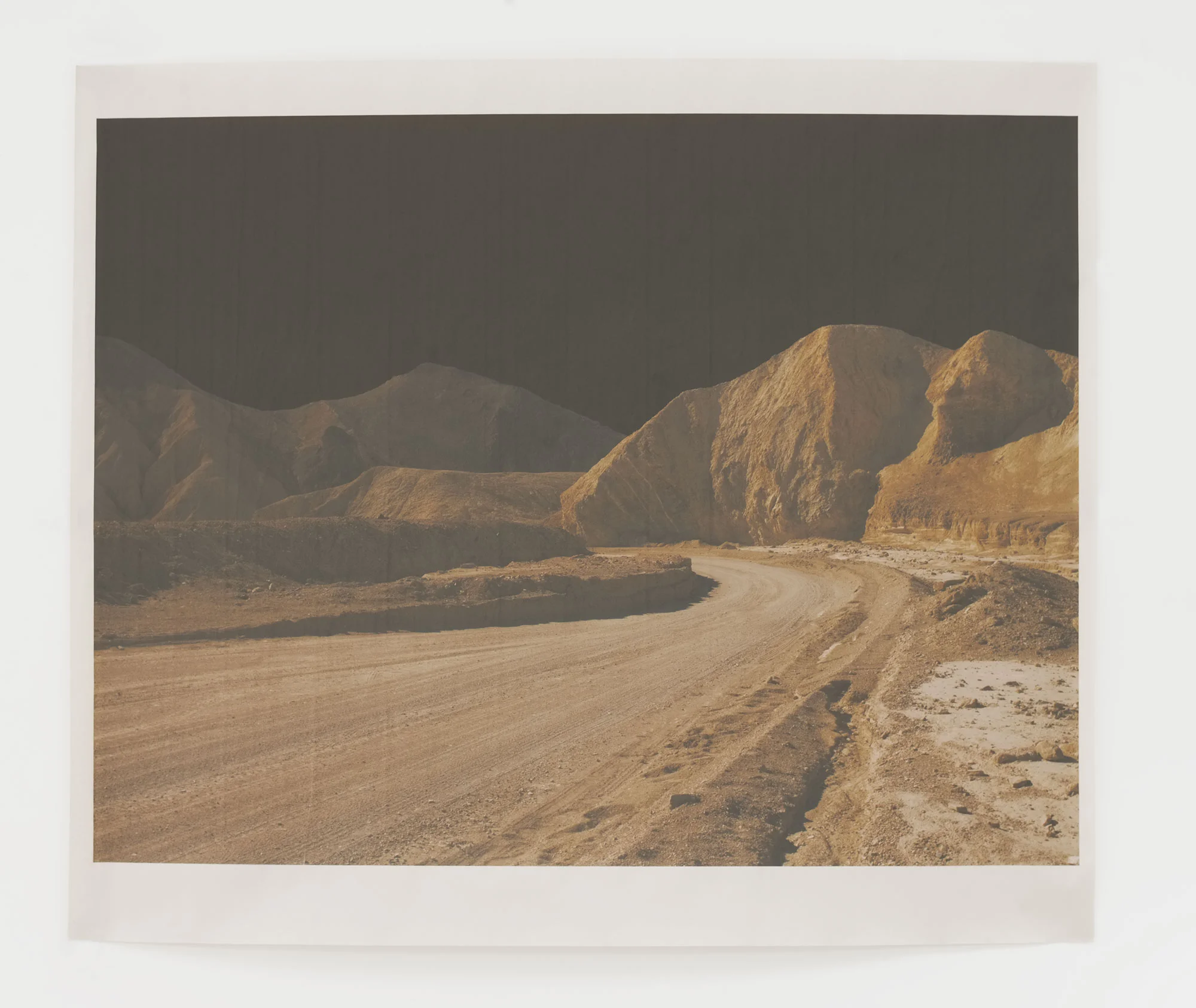 DV_8332, unique pigment print on newsprint, 37 x 43.5 inches, 2015