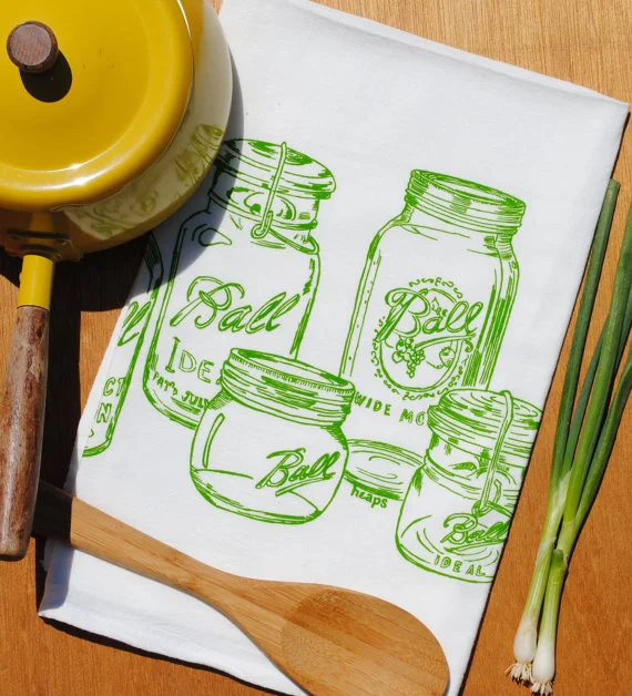 Kitchen Tea Towel - Mason Jar Towels - $11.00