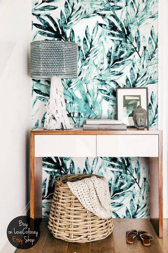 Watercolor palm leaves - $55+