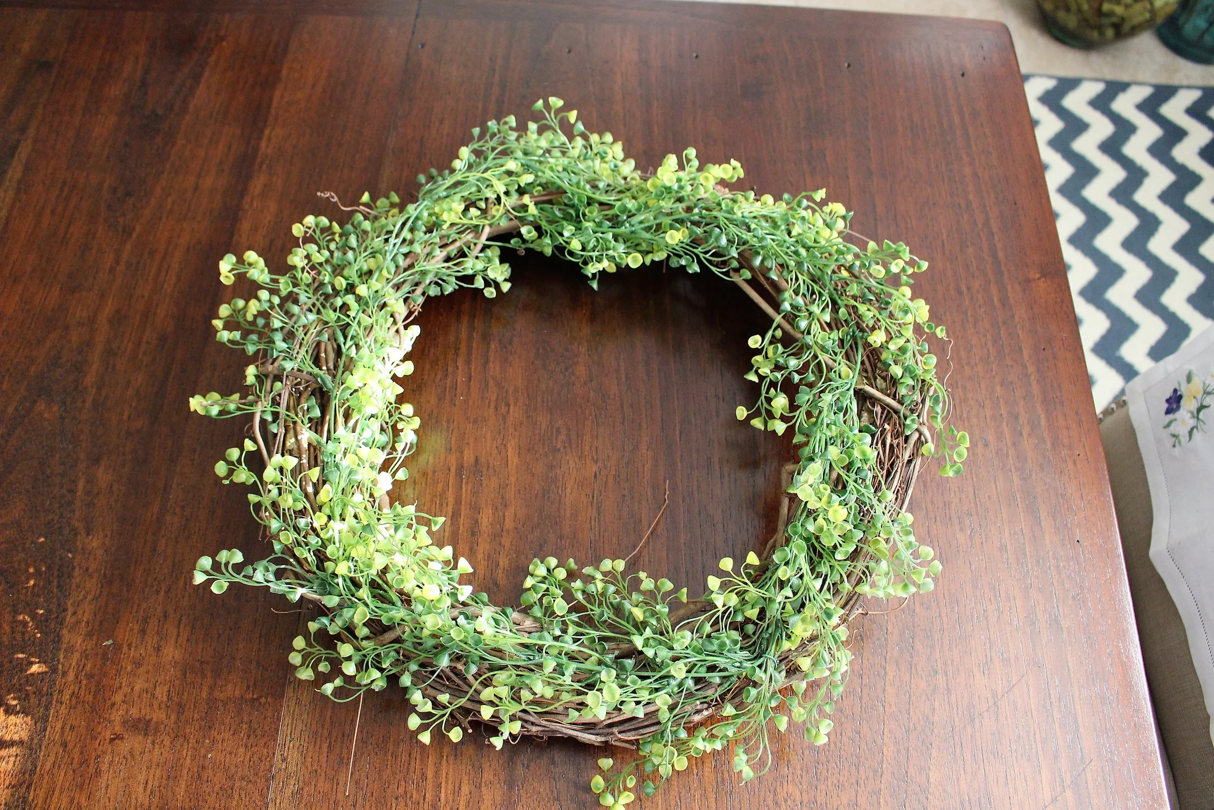 Adding the garland...