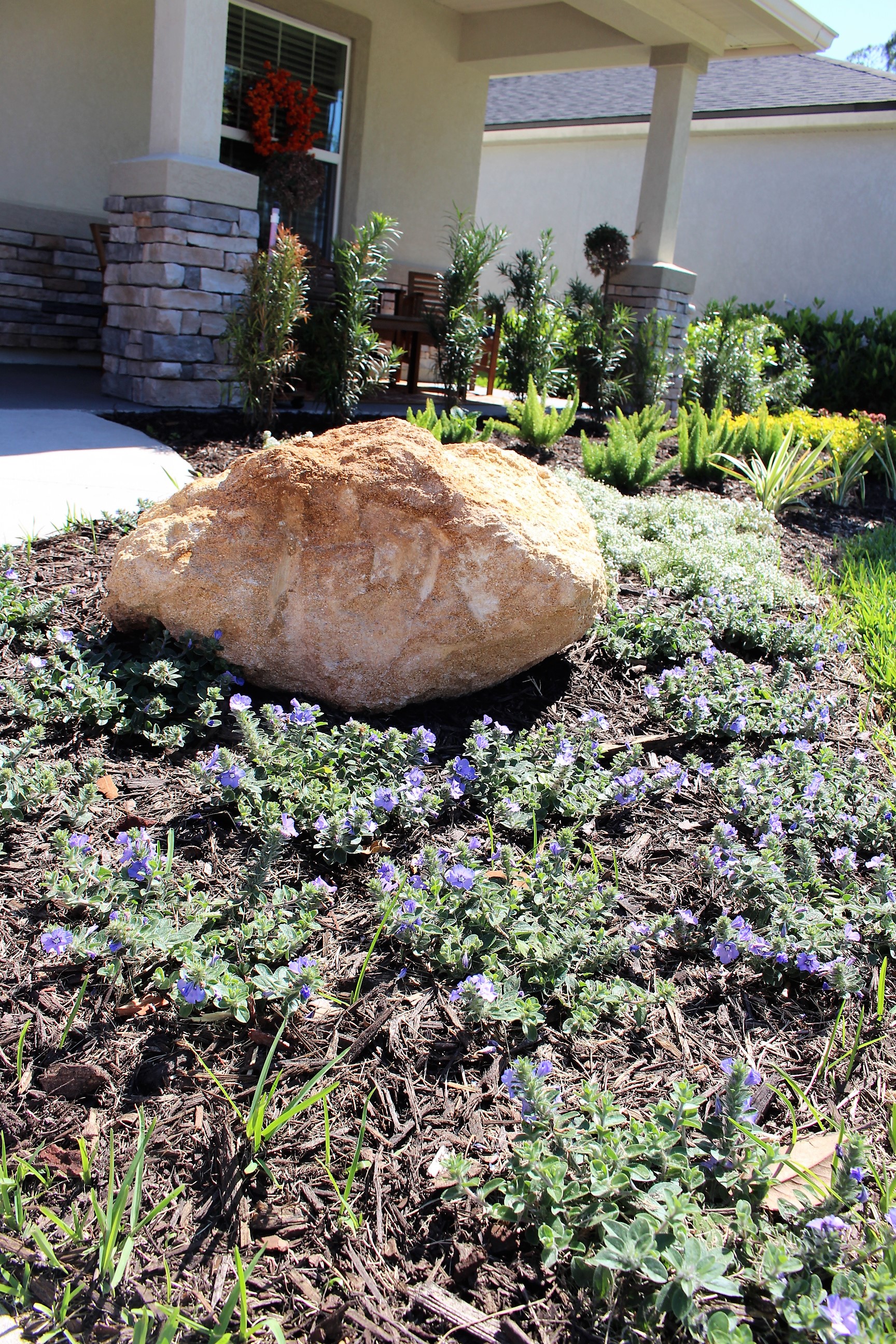 I was hesitant about the boulder but decided to trust the landscape designer, so glad we did!