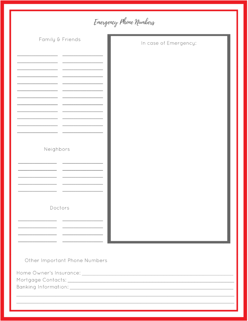How To Build An Emergency Grab Go Binder Free Printables House By The Preserve