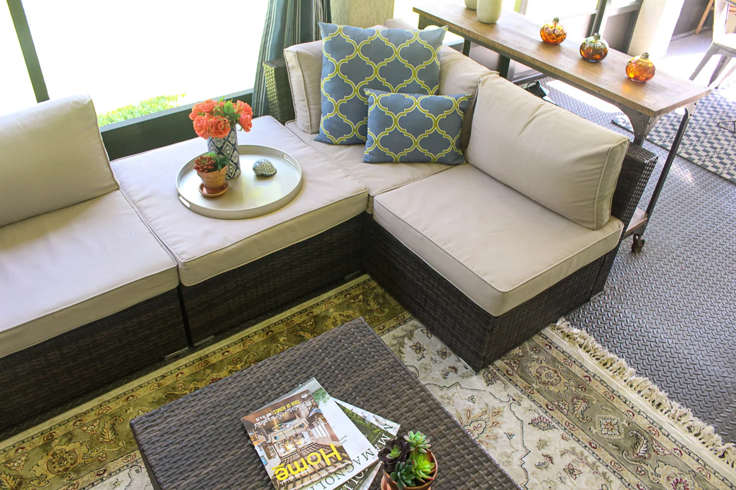 We got an amazing deal on this outdoor sectional from Amazon!