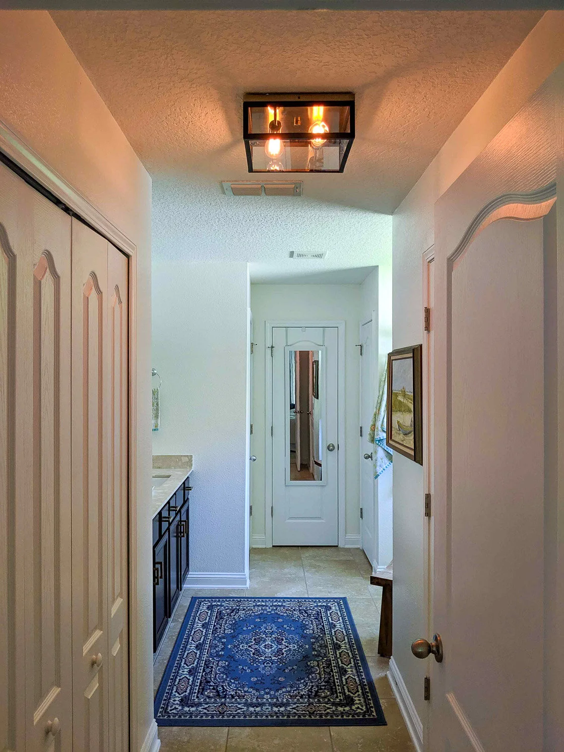 The bathroom is filled with doors, we’ve removed some over the years and are now ready to make the spaces inside more functional.