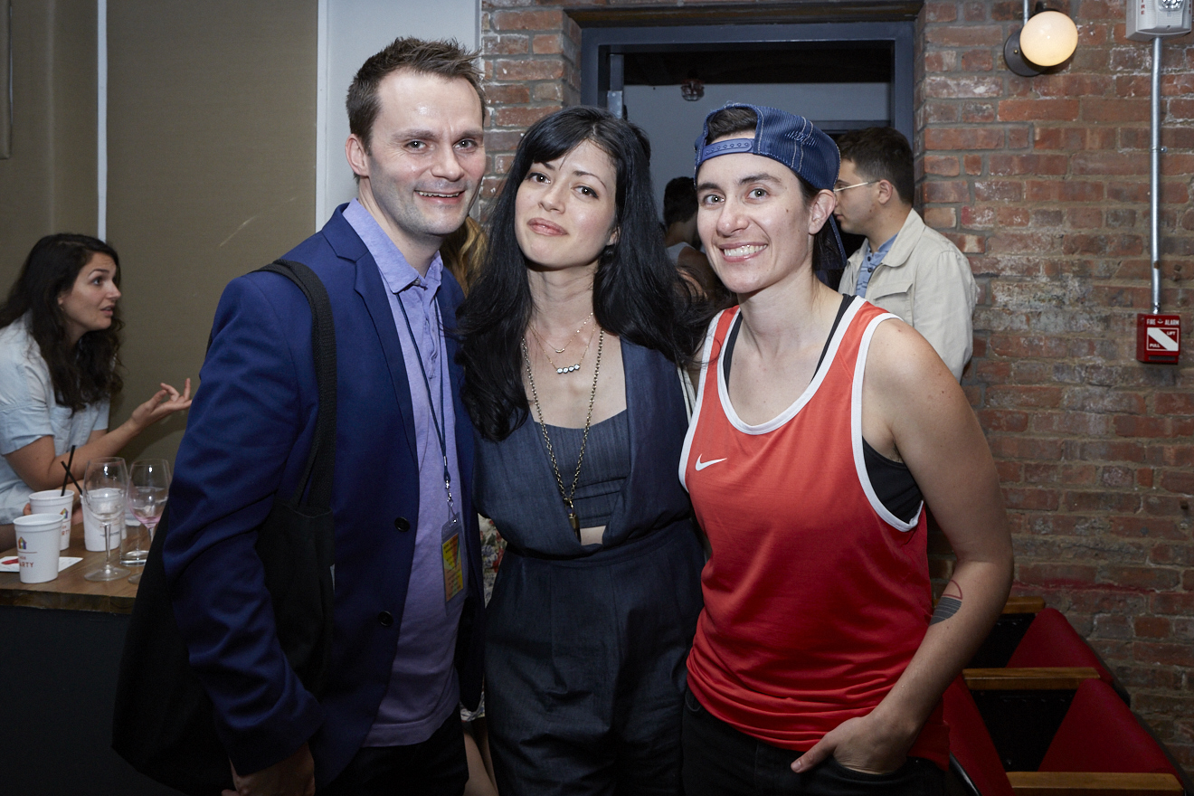 Copy of Travis Chamberlain, Natalia Leite & Vanessa Haroutunian at M.F.A. Special Screening for Queer|Art|Pride at Wythe Hotel, June 2017. (Photo by Eric McNatt)