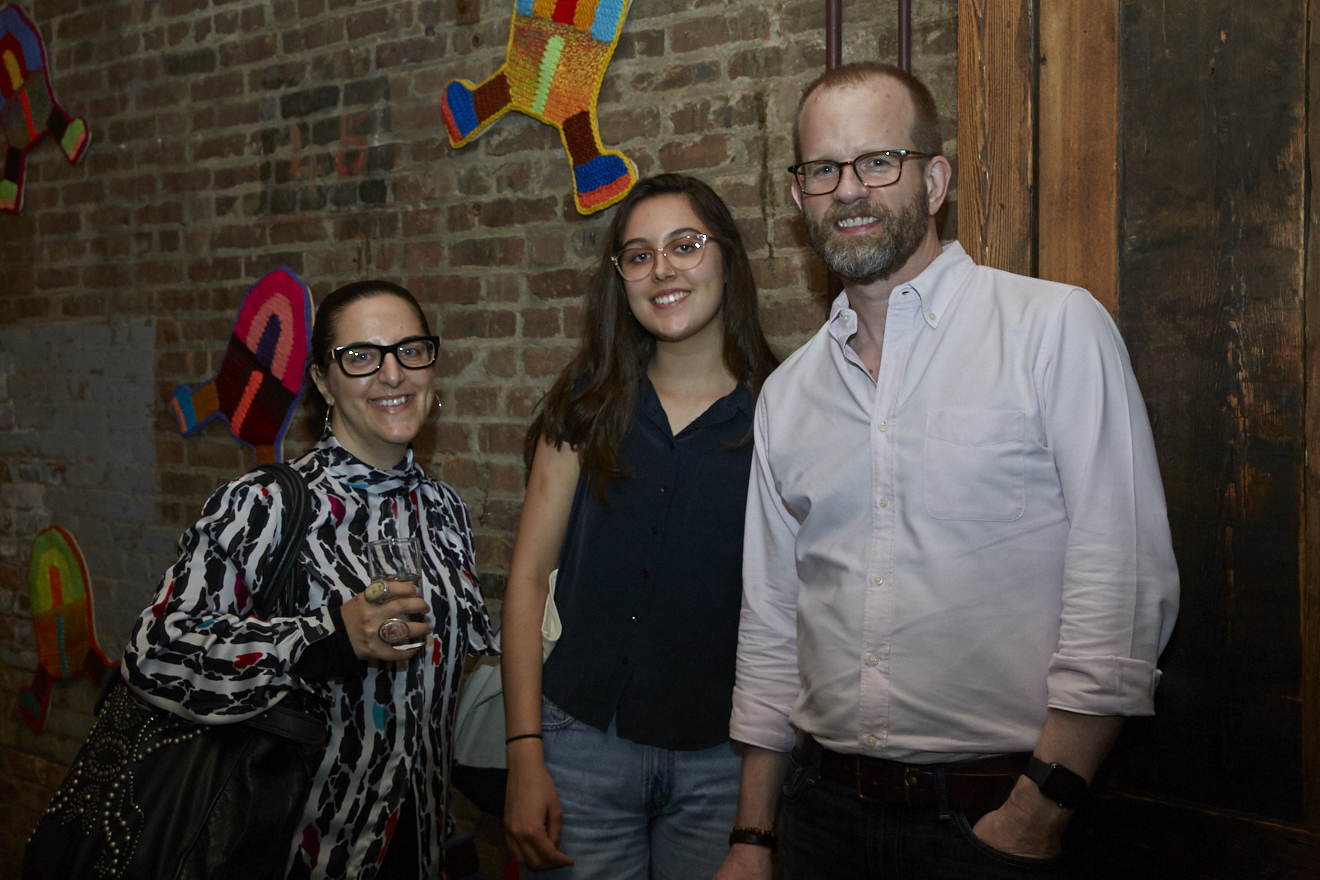 Esther McGowan and Frank Lord at Caroline Wells Chandler Opening Reception for Queer|Art|Pride at Wythe Hotel, June 2017. (Photo by Eric McMatt)