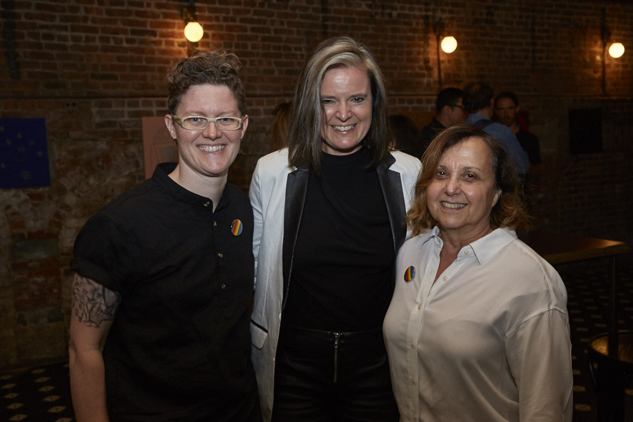 Anna Campbell at Caroline Wells Chandler Opening Reception for Queer|Art|Pride at Wythe Hotel, June 2017. (Photo by Eric McMatt)