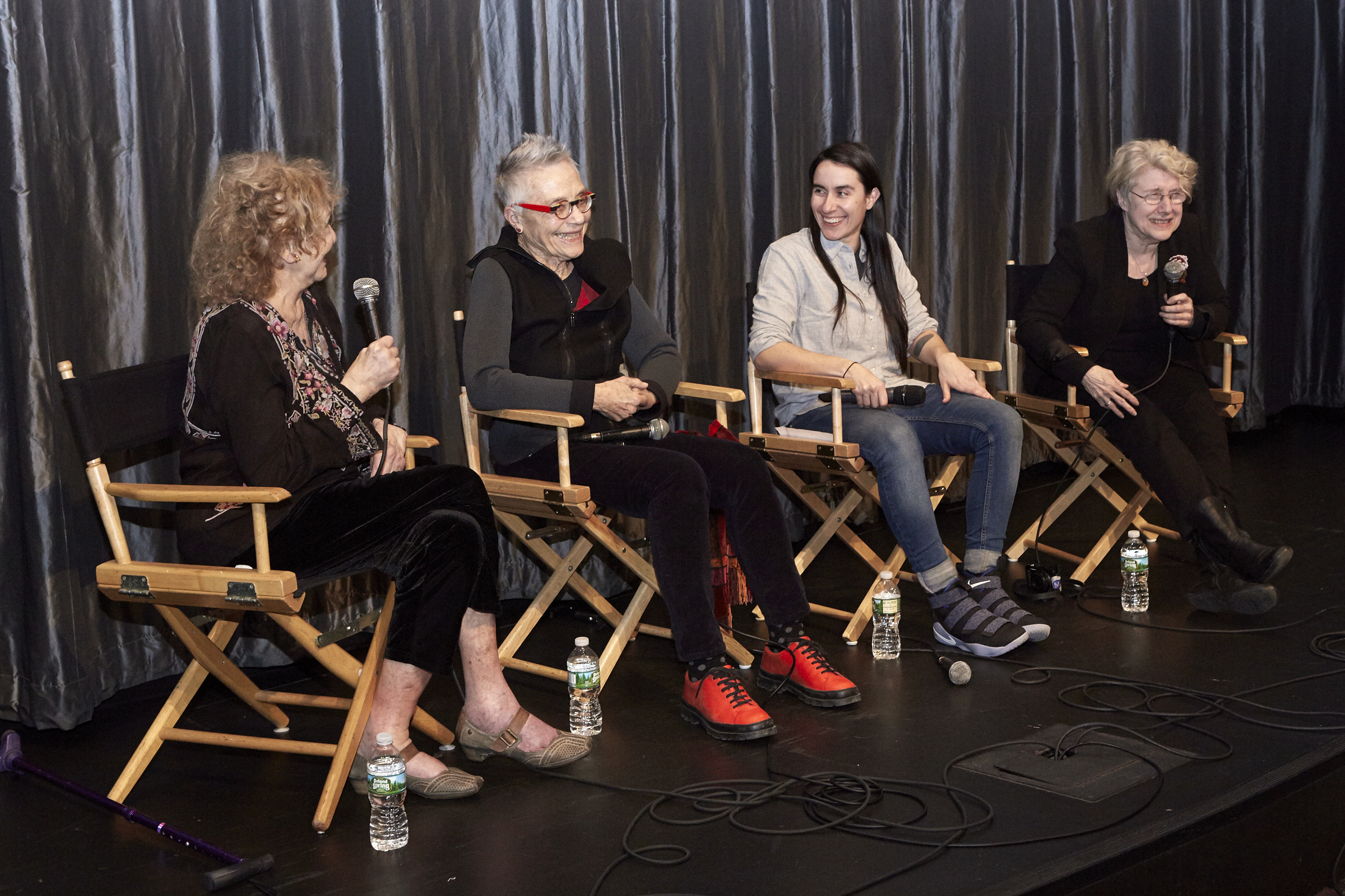  Carolee Scheenmann, Barbara Hammer, Vanessa Haroutunian, and Martha Rosler (Photo by Eric McNatt) 