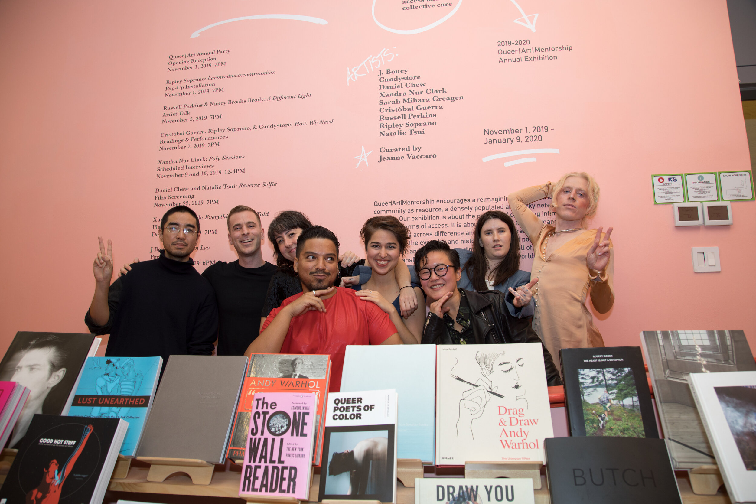 A handful of our 2018-2019 QAM Fellows at The Bureau for General Services – Queer Division (photo by Cayetana Suzuki)