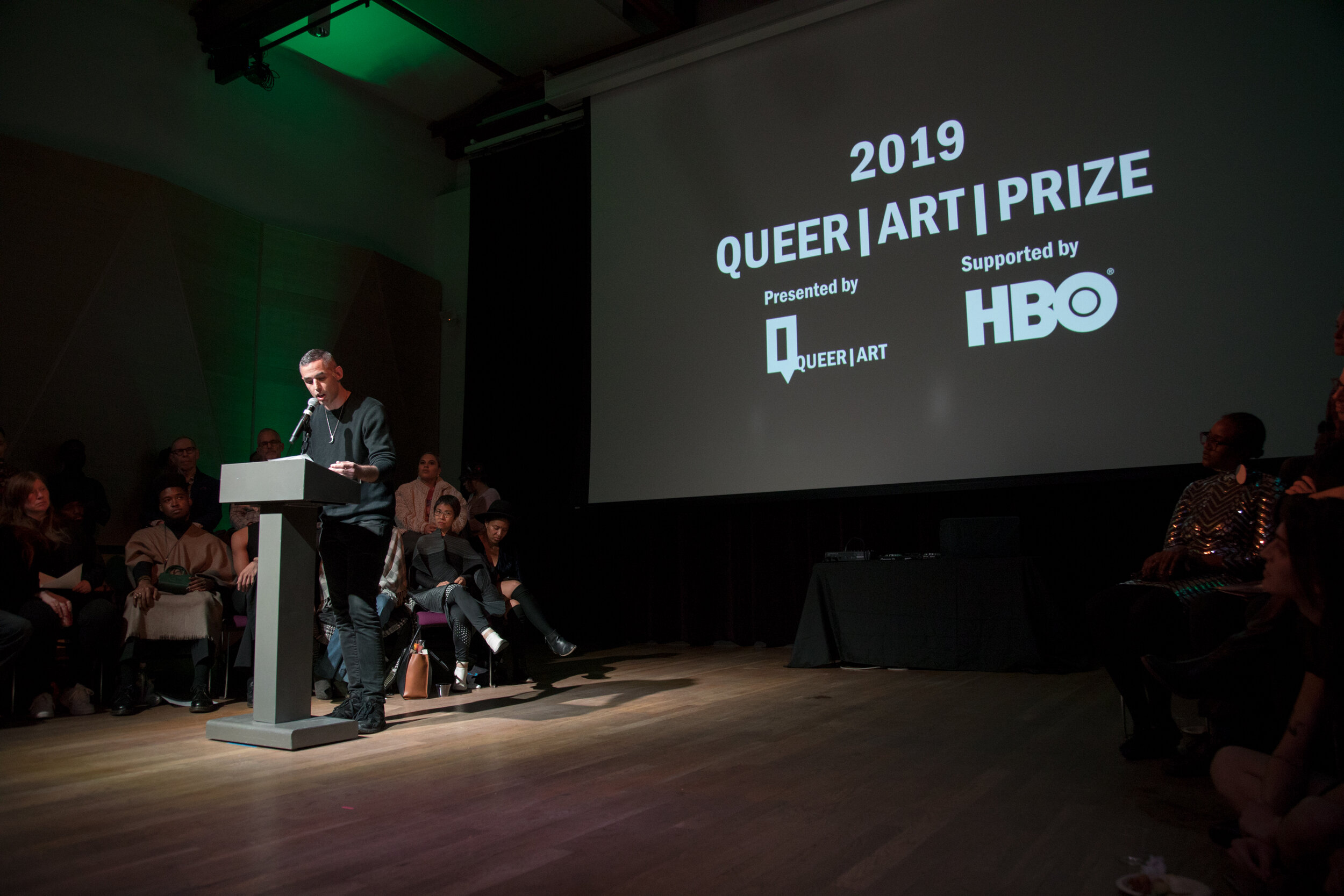 Queer|Art|Film curator Adam Baran presents 10 Years of Queer|Art|Film (photo by Cayetana Suzuki)