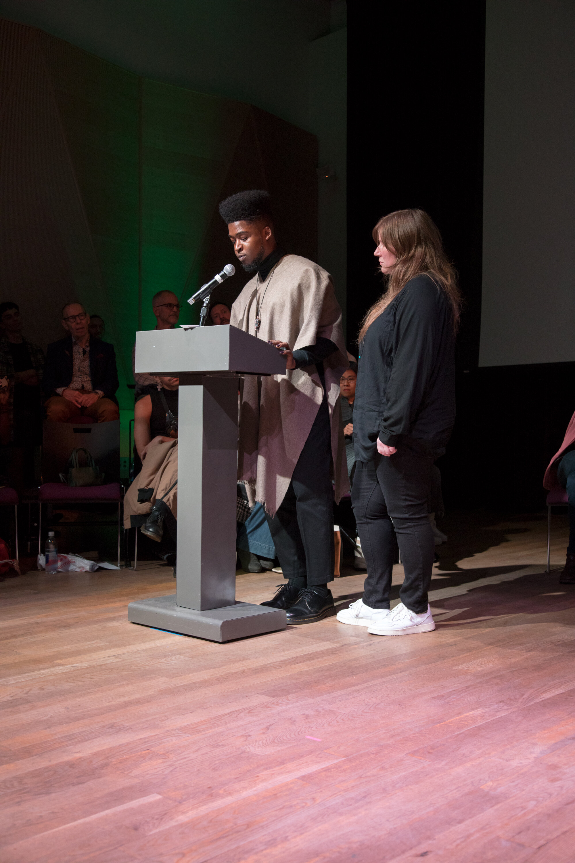 2019 Recent Work Judges present the award. Left to right: Jayson P. Smith and Jeanine Oleson (photo by Cayetana Suzuki)