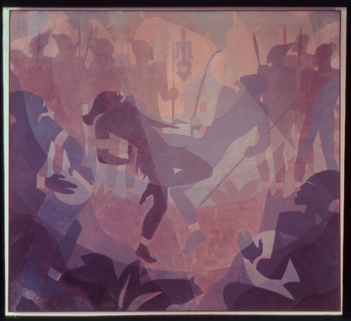 Aaron Douglas (b. 1899-1979) Aspects of Negro Life: The Negro in an African Setting