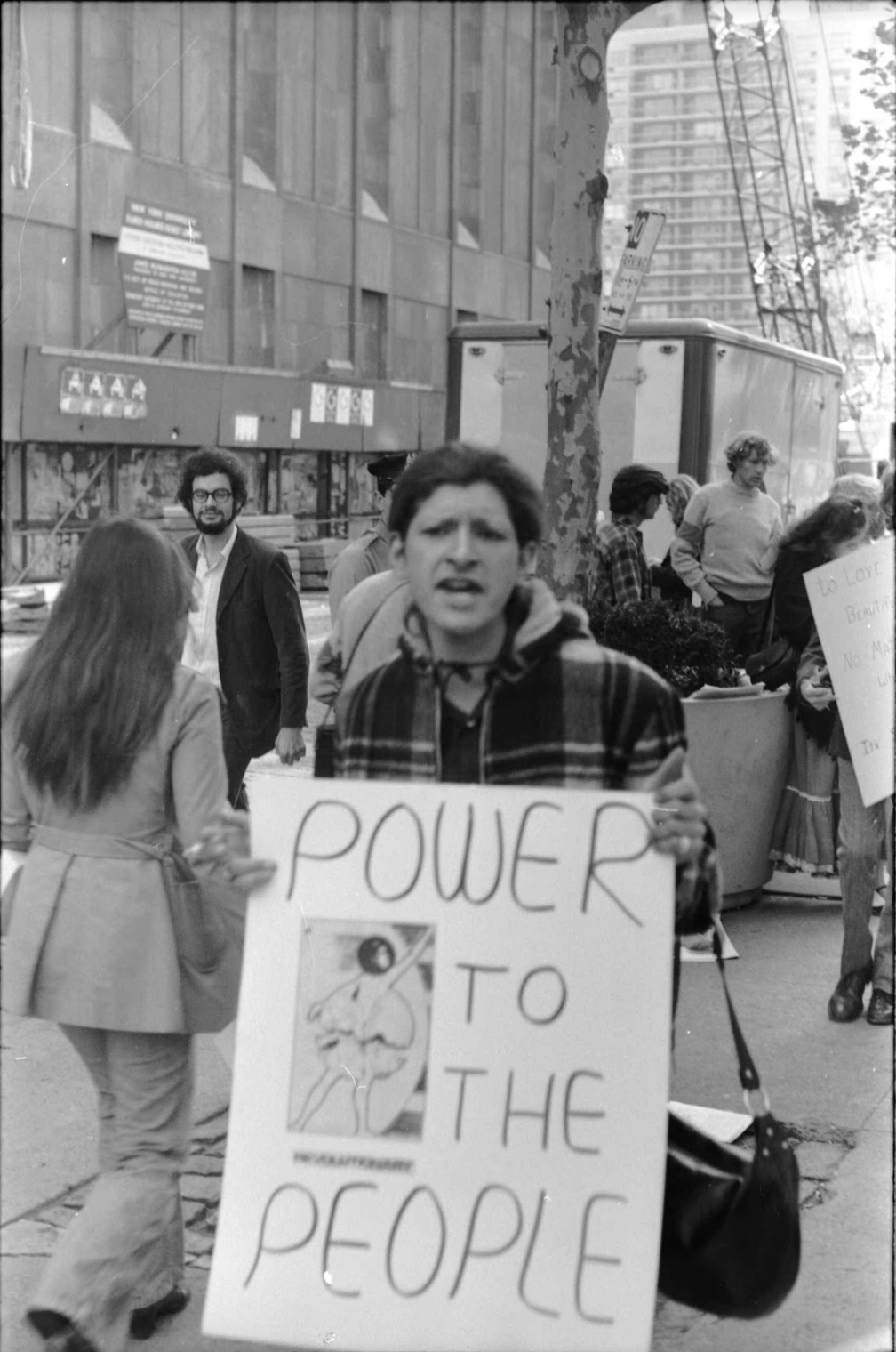 Richard C. Wandel (b. 1930-1992) Sylvia Rivera at the Gay Liberation Front's Demonstration at Bellevue Hospital