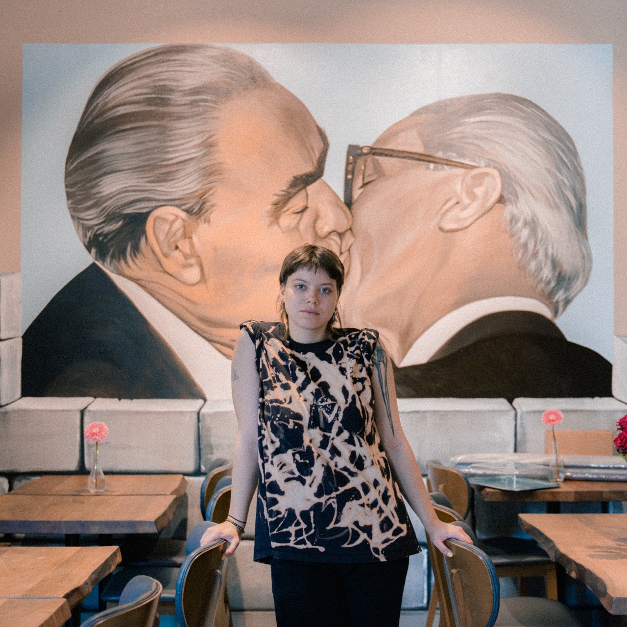 "Madeline in a cafe, Berlin, Germany"