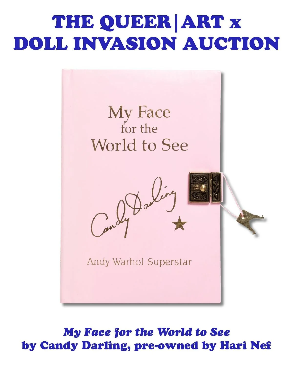 OWN A PIECE OF TRANS &amp; LITERARY HISTORY! This rare book by the fabulous Warhol superstar Candy Darling charts her journey from self-reinvention to cultural icon. &ldquo;My Face for the World to See&rdquo; is a collection of her radical diaries, d