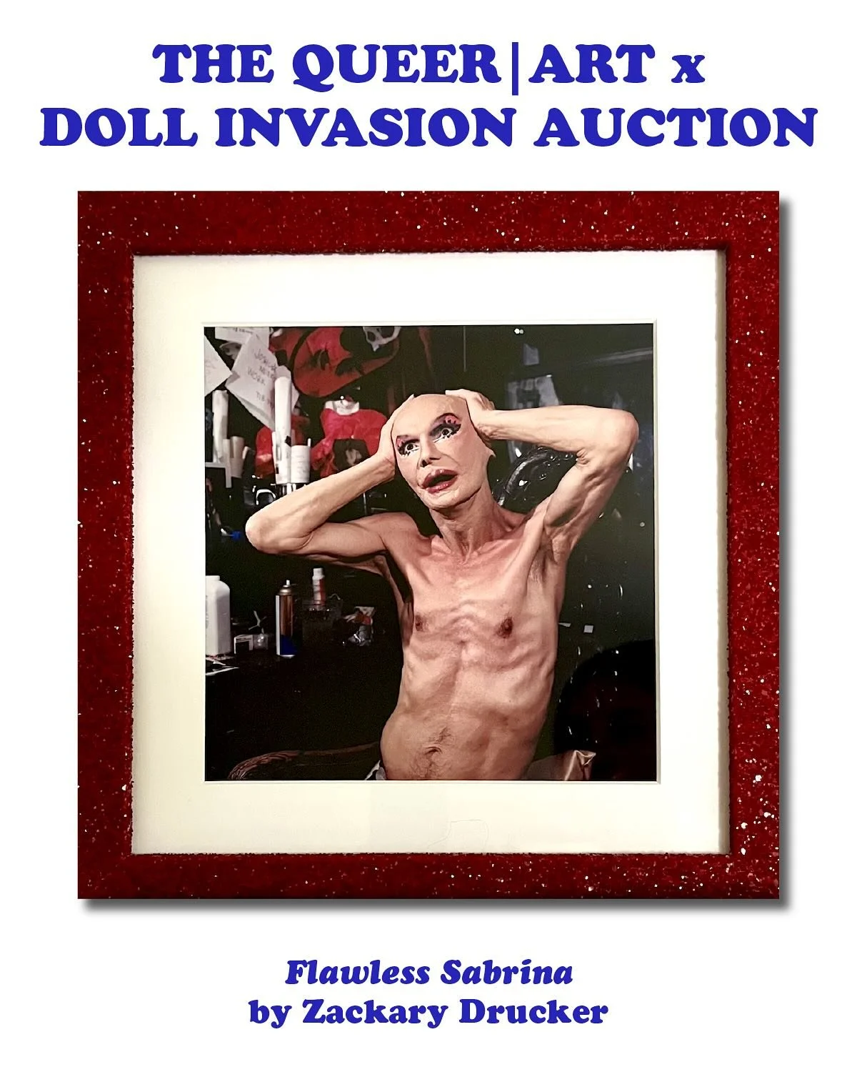 In the everlasting words of Flawless Sabrina, &ldquo;let the ham out!&rdquo;⁣ 🤪
⁣
These words of wisdom were passed down to cultural producer Zackary Drucker, who is generously donating this precious portrait to the @queerart x @doll.invasion auctio