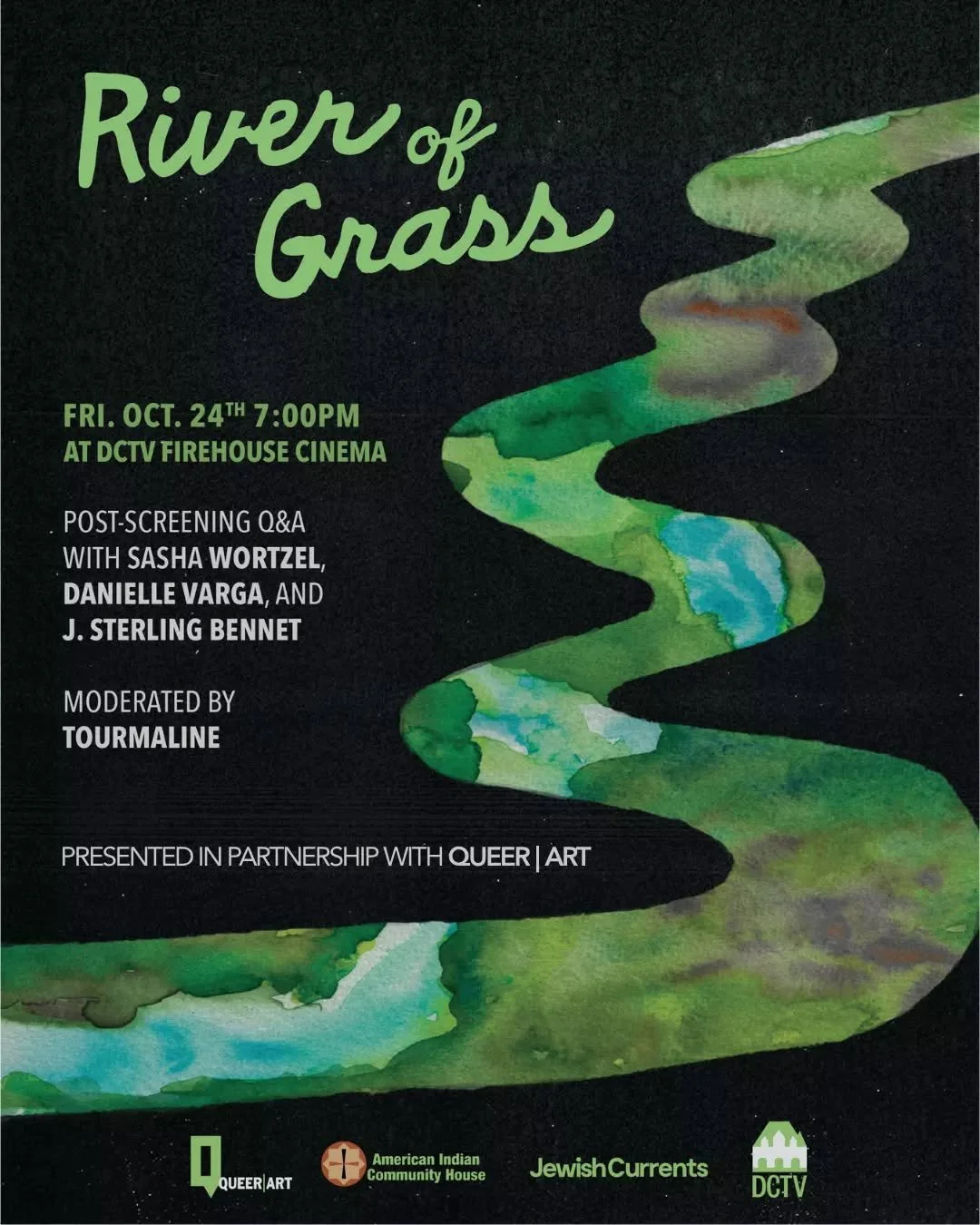 FRIDAY: @queerart is thrilled to be co-presenting the NY theatrical premiere of &quot;RIVER OF GRASS,&quot; the new film by 2013 QAM Fellow Sasha Wortzel! The event will conclude with a post-screening discussion with director @sashawortzel, producer 