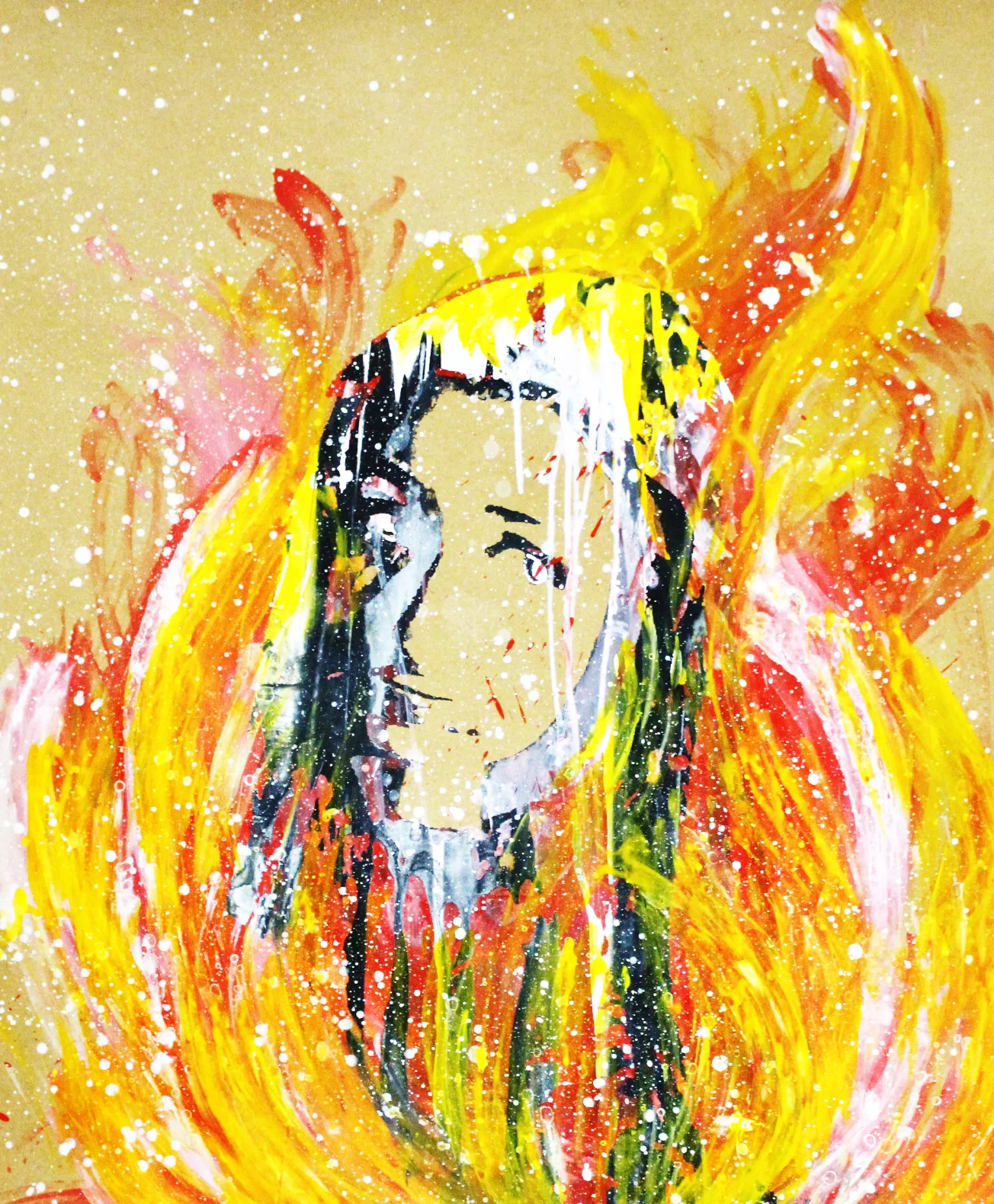 Screen print and paint