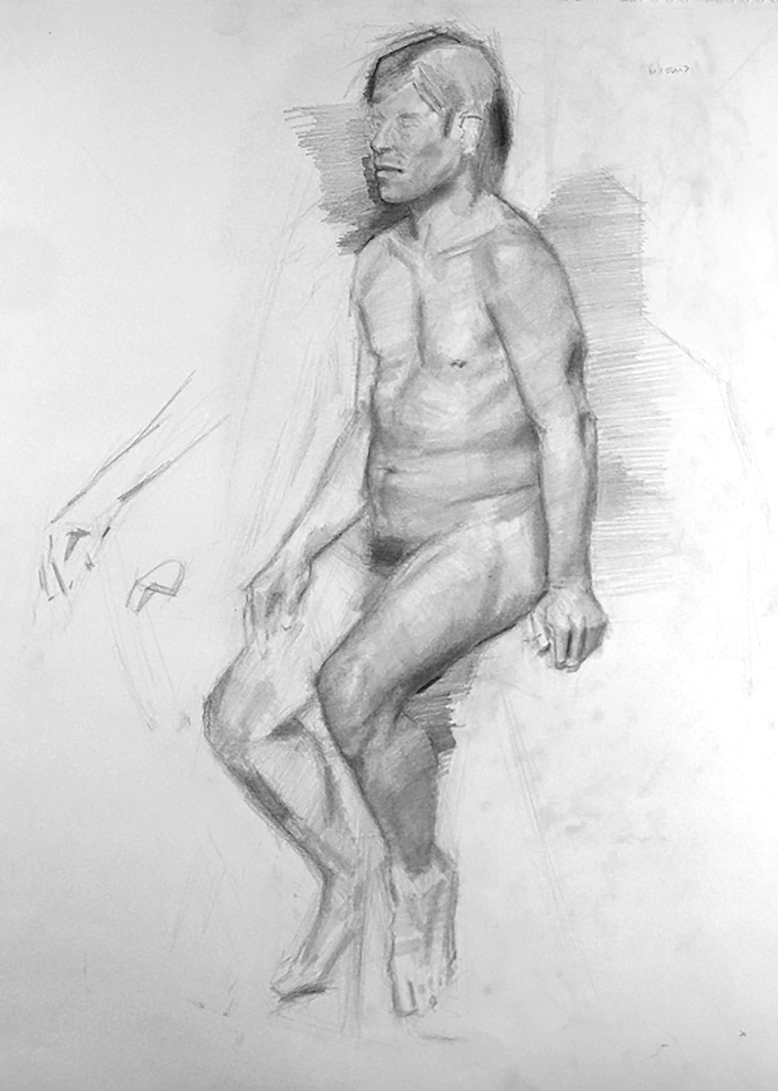 Esteban Life Study Graphite on Paper 18" x 24"