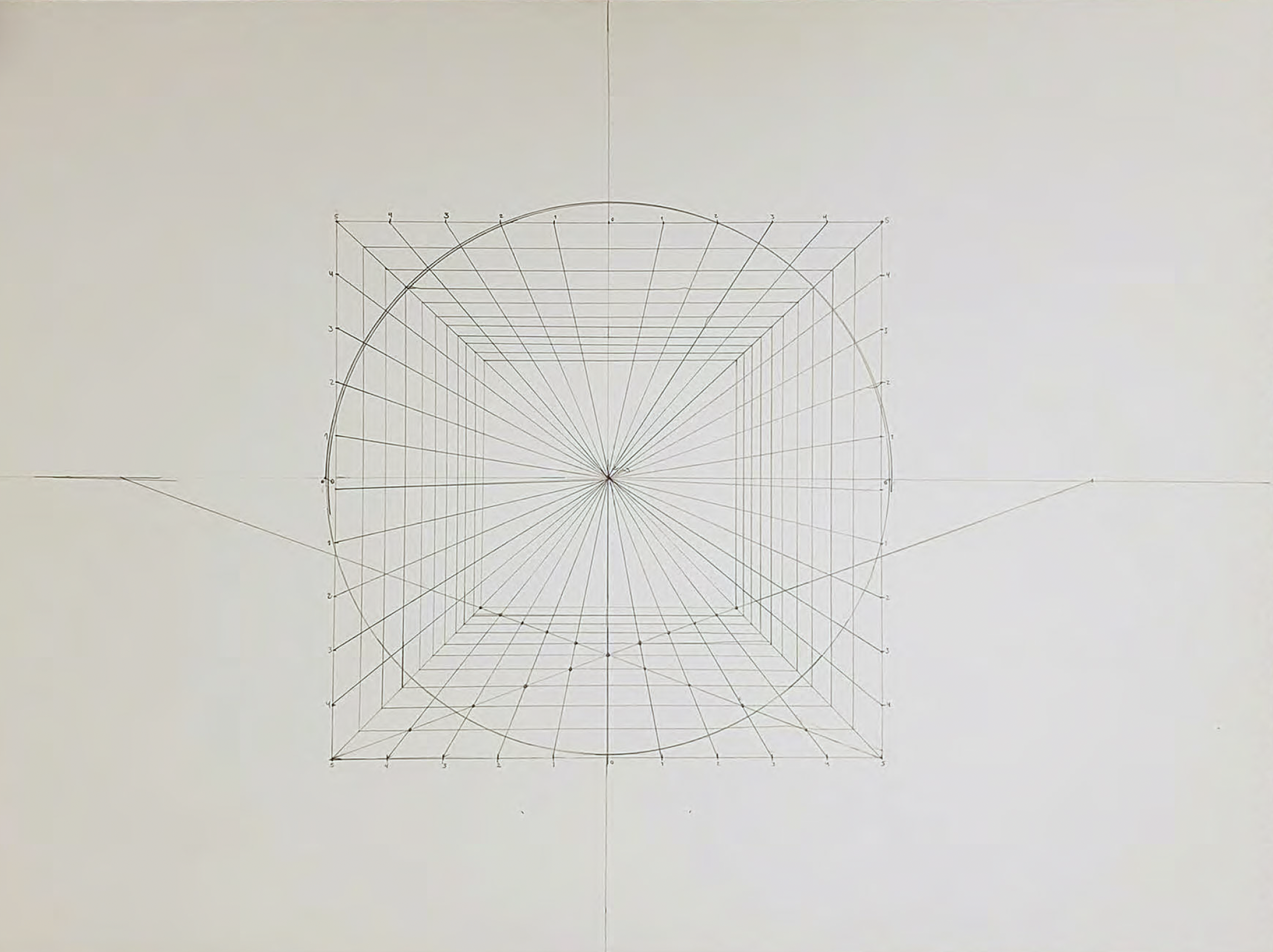   Drawing II: Gridded Room in Technical 1pt  Graphite on Paper 18” x 24” Saint Louis Community College–Meramec 
