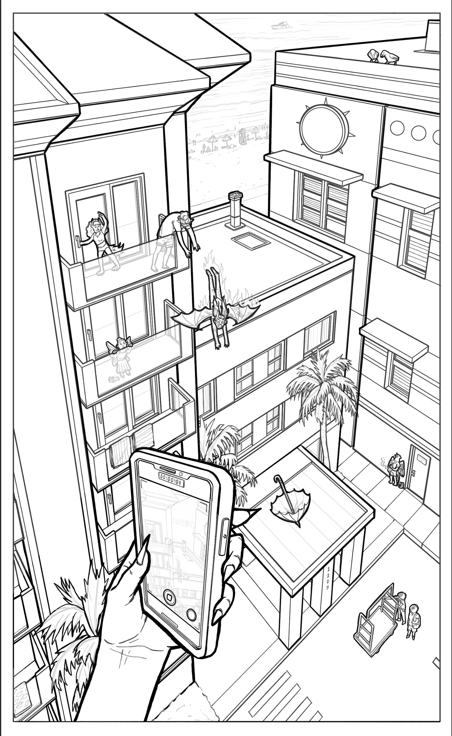   Perspective I: Computer Animation, Game Art, and Illustration  Project 4: The Sky Is Falling Digital Drawing in Photoshop 16” x 9” 