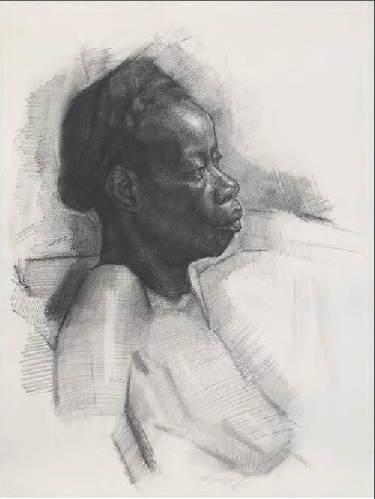  Connie: Head Study  Charcoal on Paper 18” x 24”