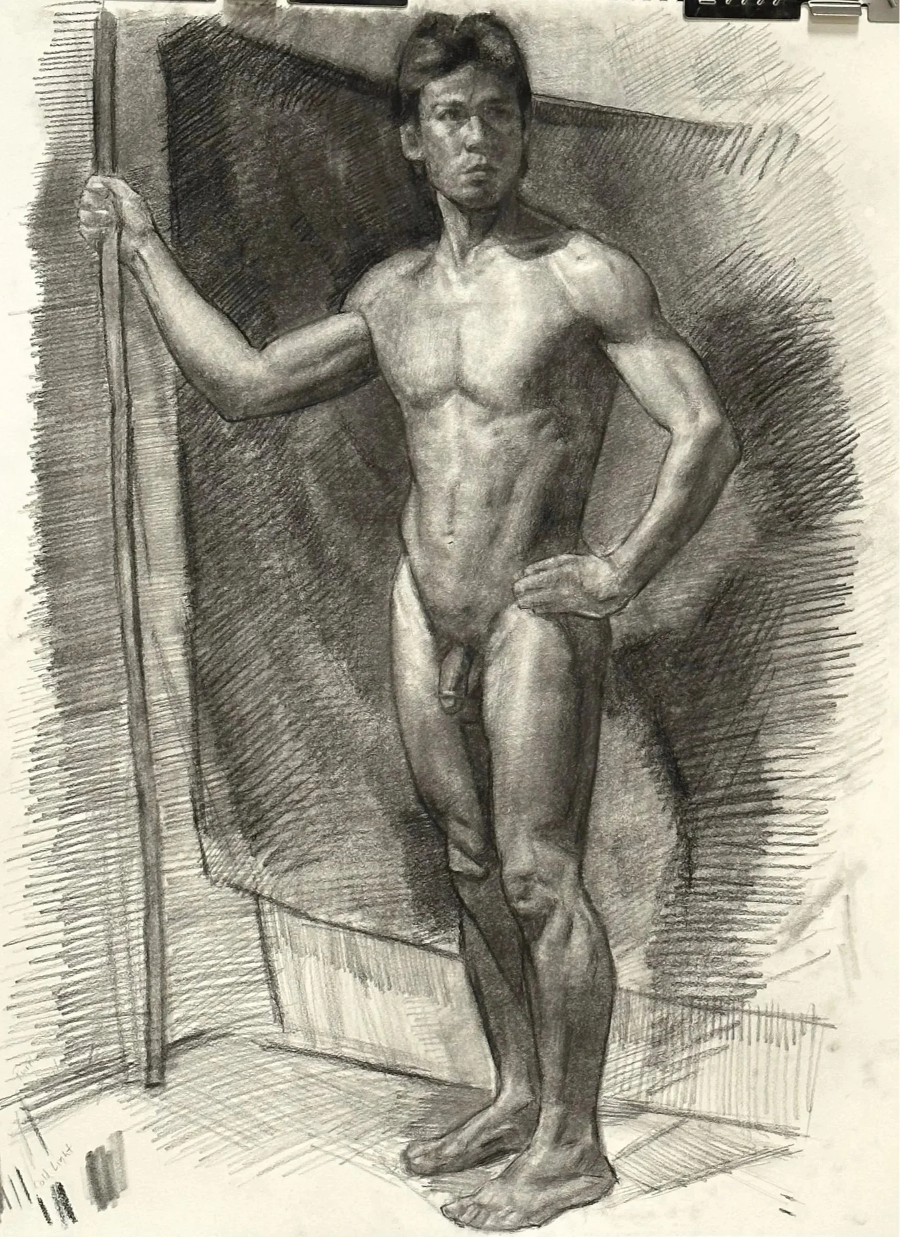  Figure Study  Charcoal on Paper • 18” x 24” 2023
