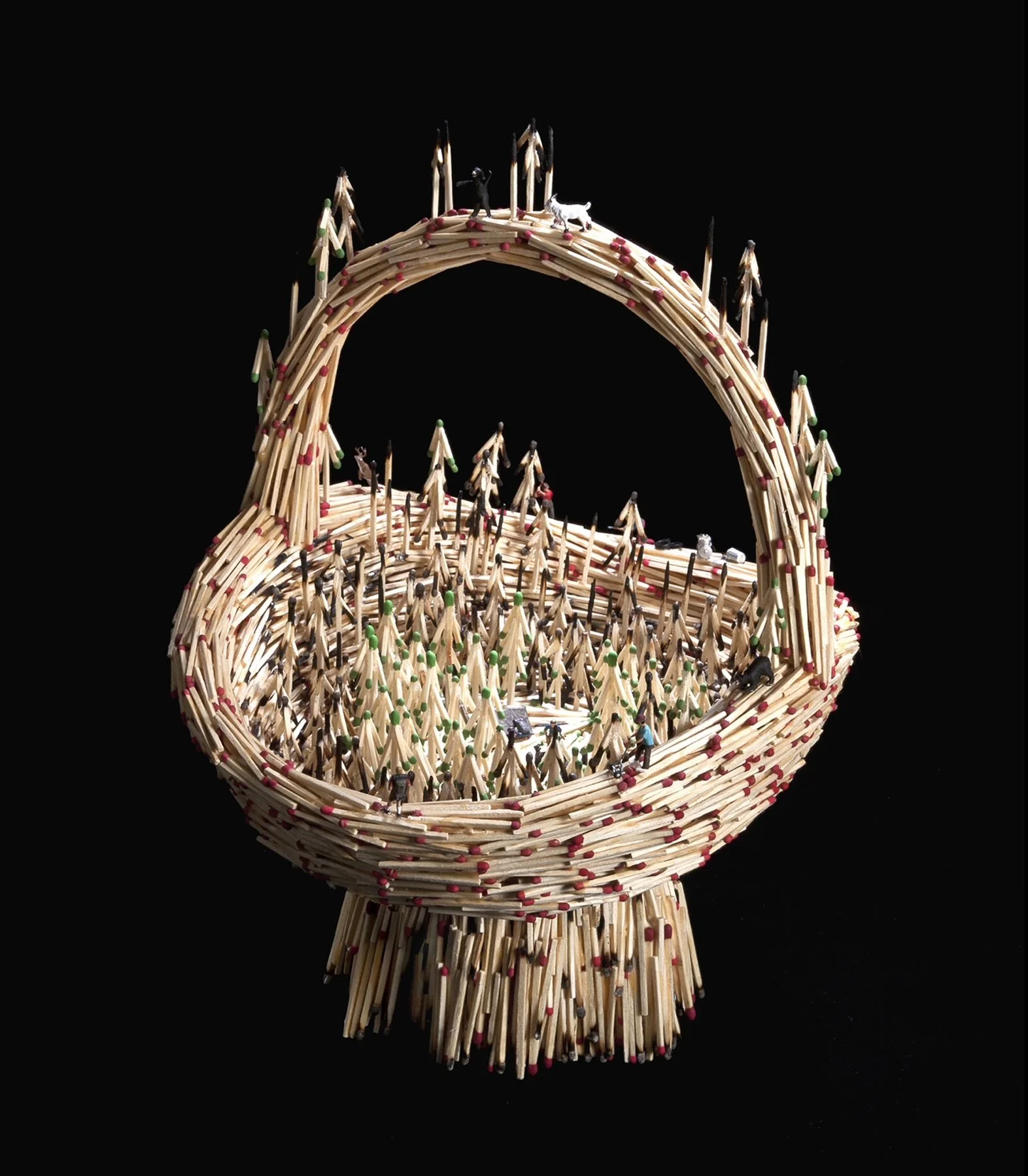 The Handbasket_wooden matchsitcks and scale and model figures_15%22 x 11%22 x 12%22_2011 copy.jpg