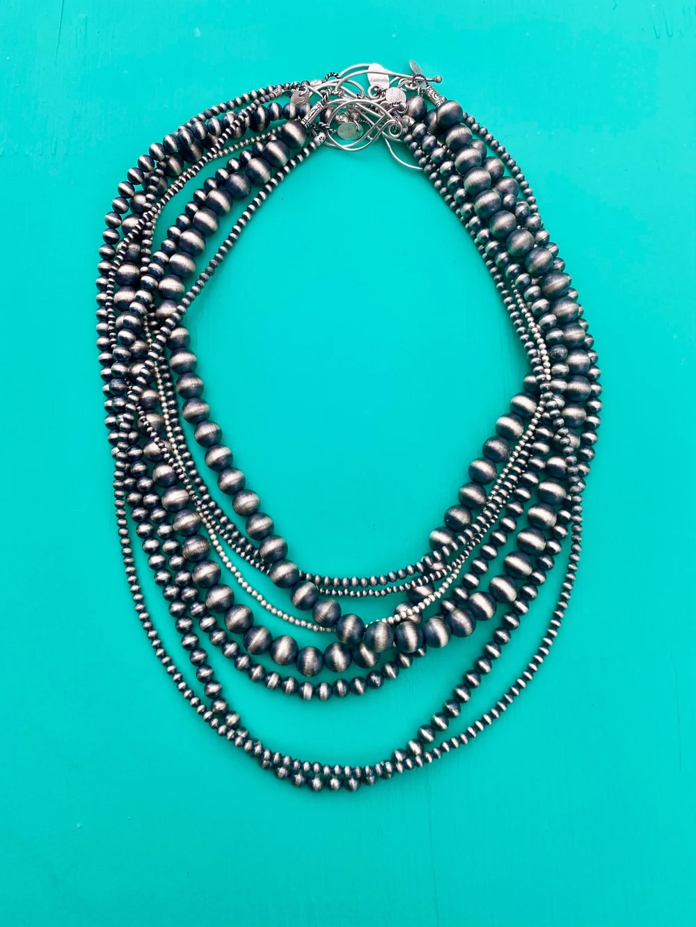 Sterling Silver 8mm Navajo Pearl Necklace — Cynthia Out West