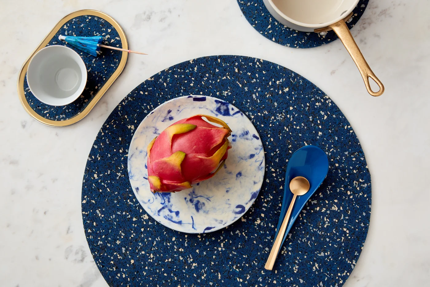 Recycled Rubber Placemat and Coasters