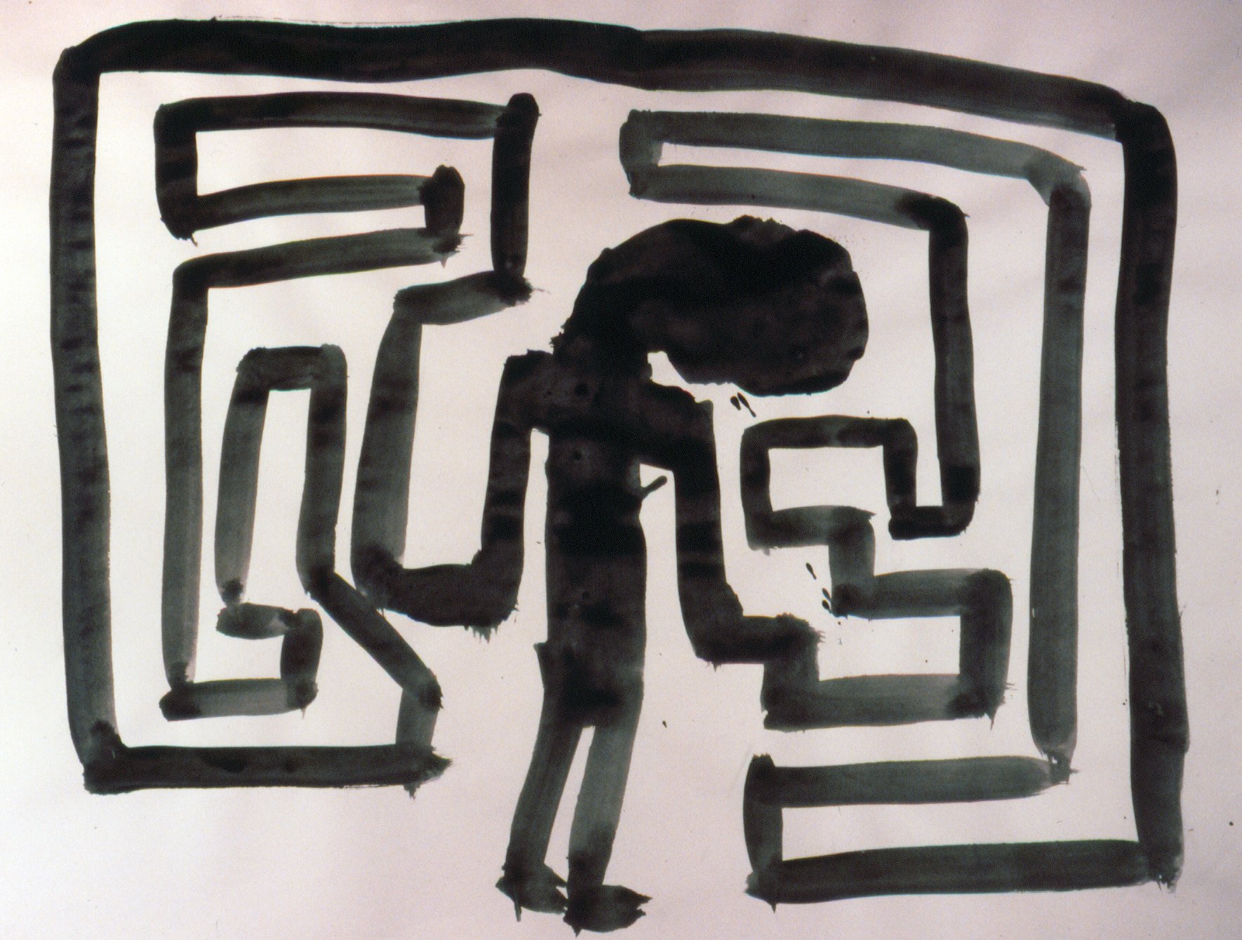 Maze Man, Tempera on Paper, 18 x 24.png