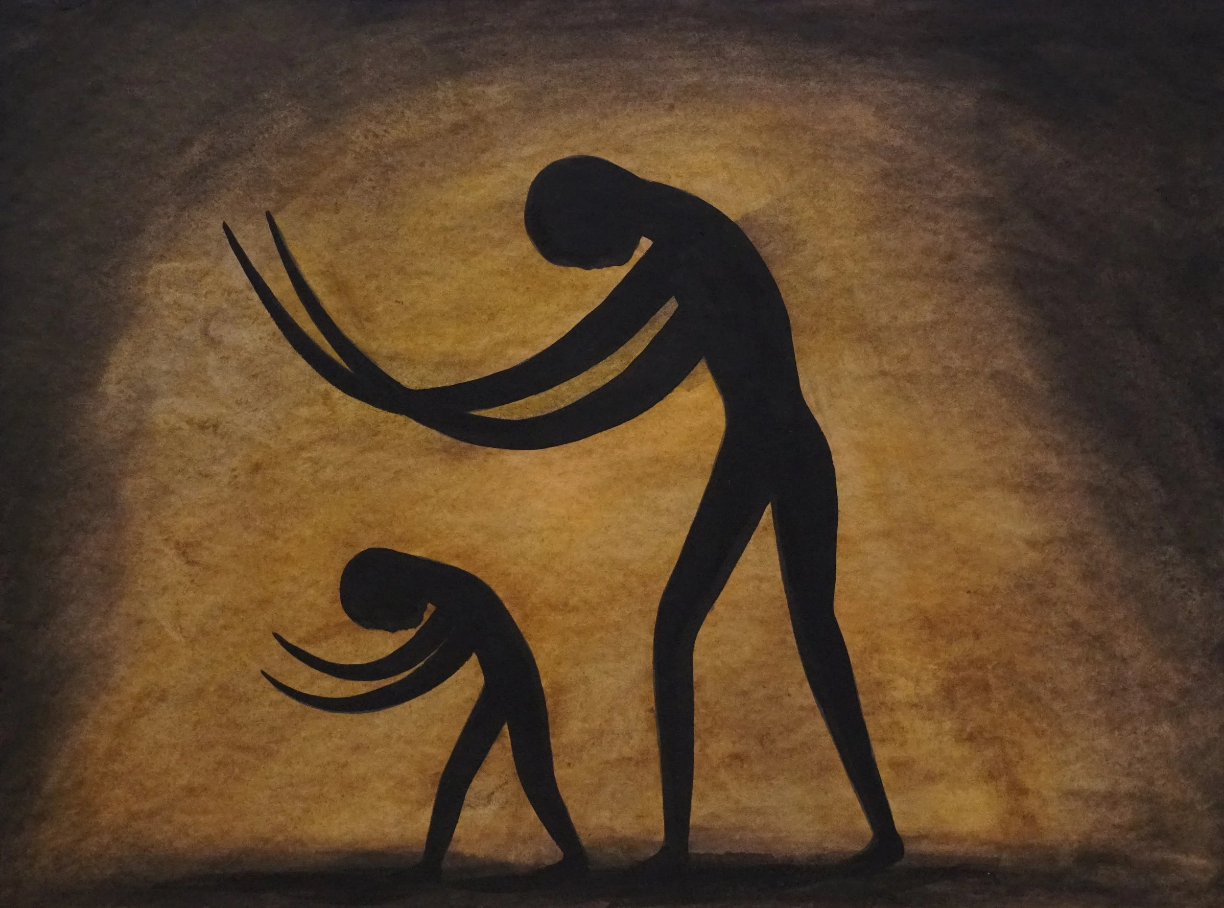 Mother and Child - 9 x 11 inches - Tempera on Paper
