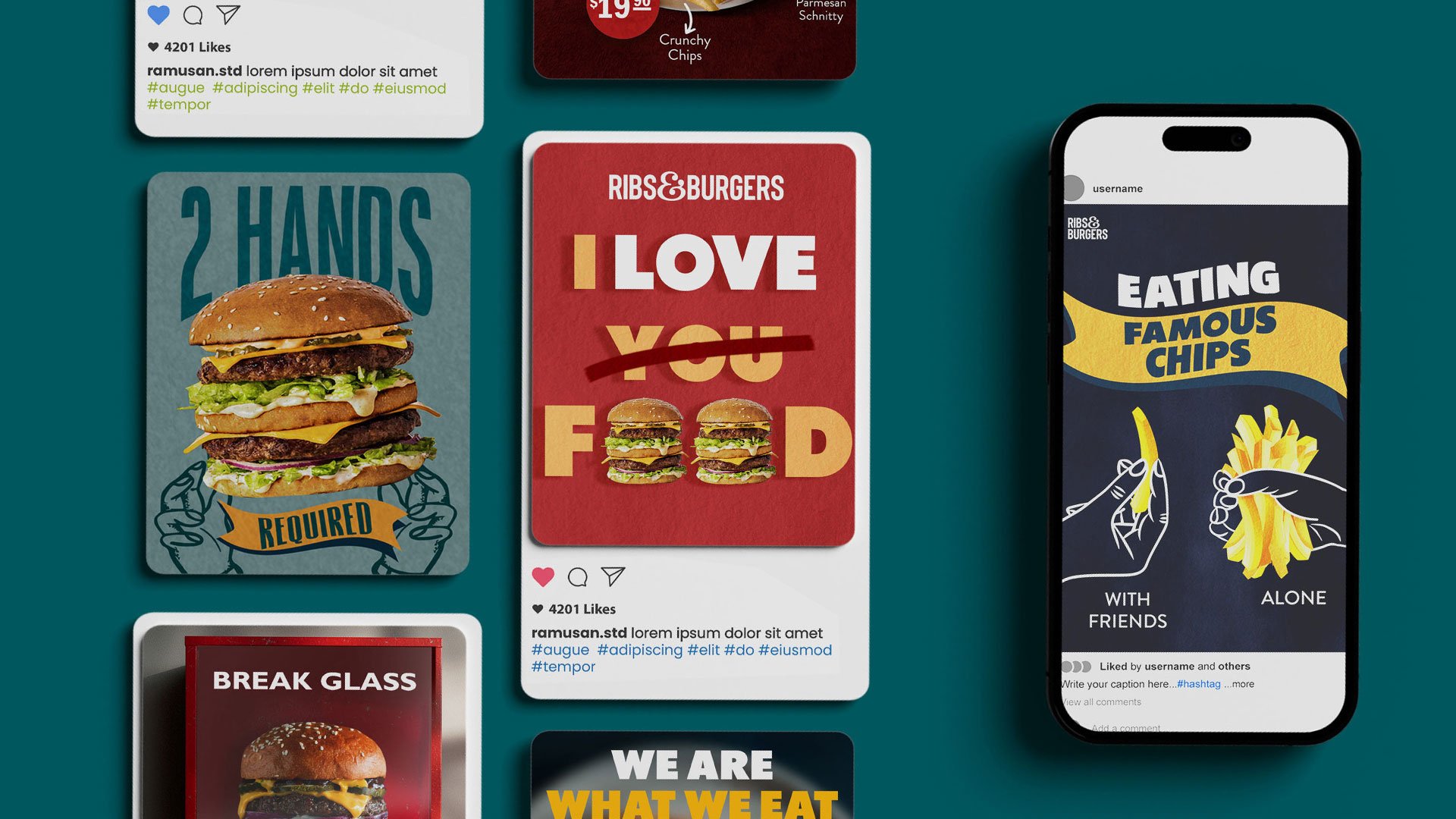 Ribs & Burger New Menu Social Media Visual Strategy